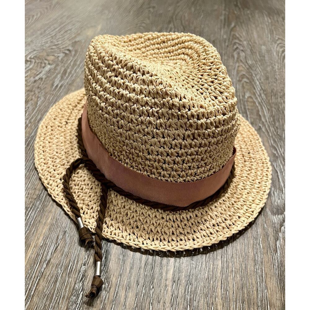Vintage Tommy Hilfiger Straw Fedora‎ Hat